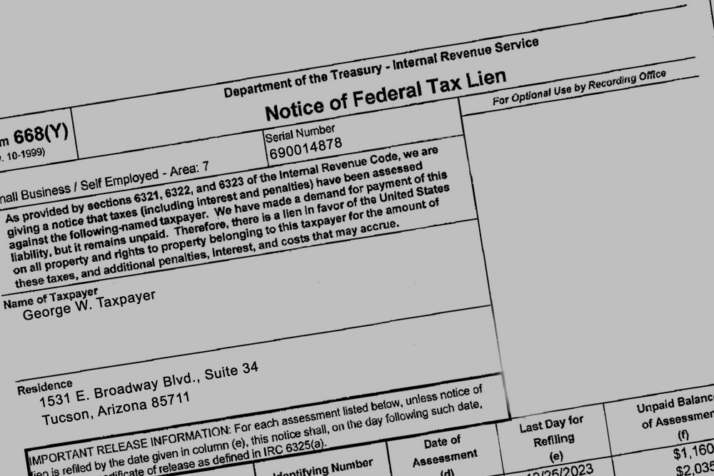 Notice of Filing of Tax Lien